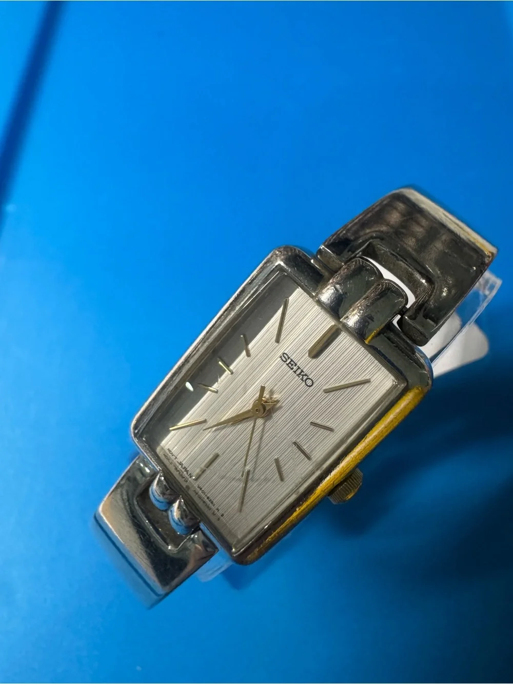 Seiko Silver Rectangular Bracelet Watch